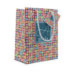 Retro Squares Small Gift Bag (Personalized)