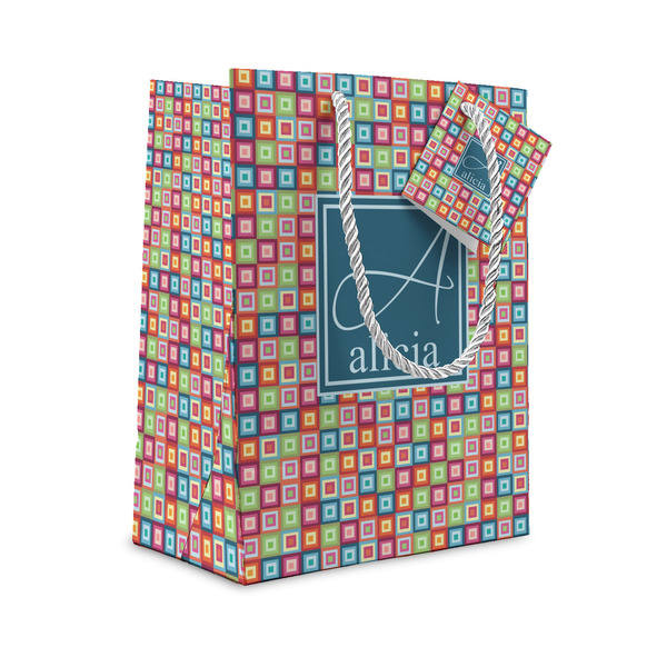 Custom Retro Squares Gift Bag (Personalized)