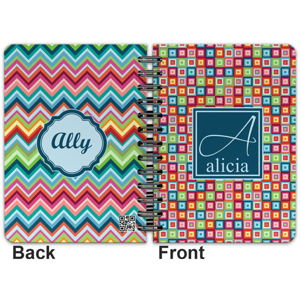 Retro Squares Spiral Journal 5 x 7 - Apvl