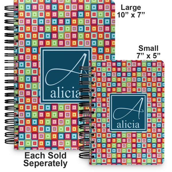 Retro Squares Spiral Journal - Comparison