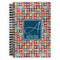 Retro Squares Spiral Notebook (Personalized)