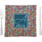 Retro Squares 9.5" Glass Square Lunch / Dinner Plate- Single or Set of 4 (Personalized)