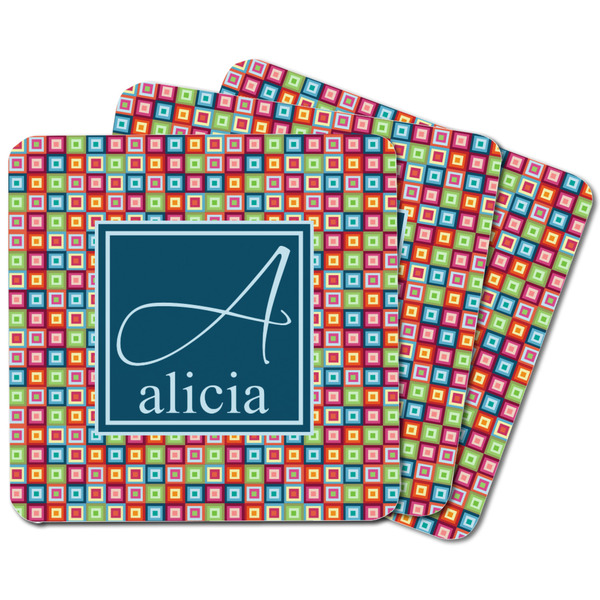 Retro Squares Square Fridge Magnet - MAIN