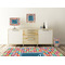Retro Squares Square Wall Decal Wooden Desk