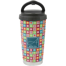 Retro Squares Stainless Steel Coffee Tumbler (Personalized)