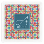 Retro Squares Paper Dinner Napkins (Personalized)