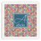 Retro Squares Paper Dinner Napkins (Personalized)