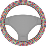 Retro Squares Steering Wheel Cover (Personalized)