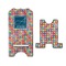 Retro Squares Stylized Phone Stand - Front & Back - Large