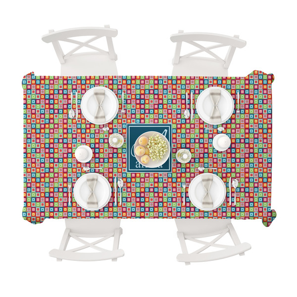 Retro Squares Tablecloths (58"x102") - TOP VIEW