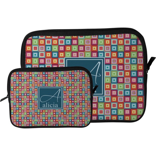 Retro Squares Tablet Sleeve (Size Comparison)