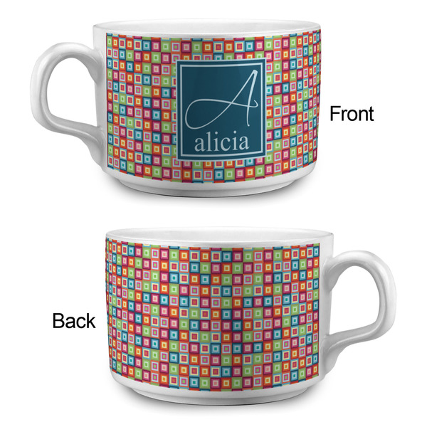 Retro Squares Tea Cup - Single Apvl