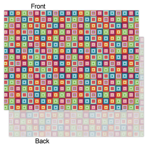 Retro Squares Tissue Paper - Heavyweight - Large - Front & Back