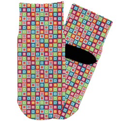 Retro Squares Toddler Ankle Socks (Personalized)