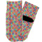 Retro Squares Toddler Ankle Socks - Single Pair - Front and Back