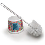 Retro Squares Toilet Brush (Personalized)