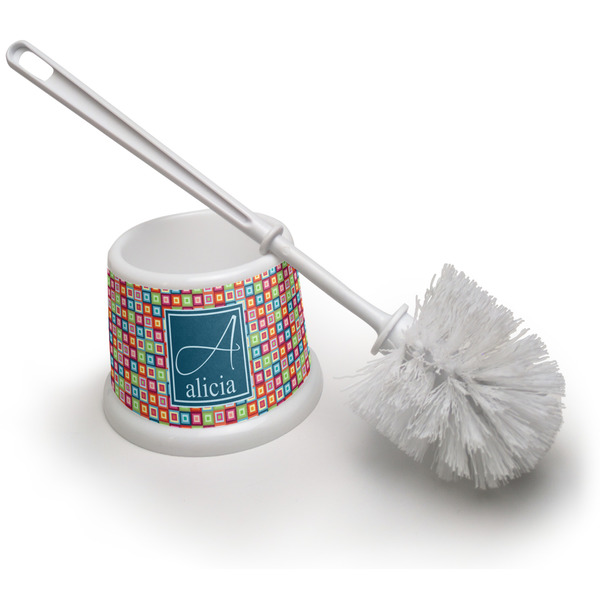 Custom Retro Squares Toilet Brush (Personalized)