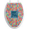 Retro Squares Toilet Seat Decal - Elongated (Personalized)