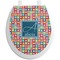 Retro Squares Toilet Seat Decal (Personalized)