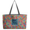 Retro Squares Beach Totes Bag - w/ Black Handles (Personalized)