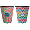 Retro Squares Trash Can Black - Front and Back - Apvl