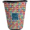 Retro Squares Waste Basket - Single Sided (Black) (Personalized)