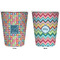 Retro Squares Trash Can White - Front and Back - Apvl