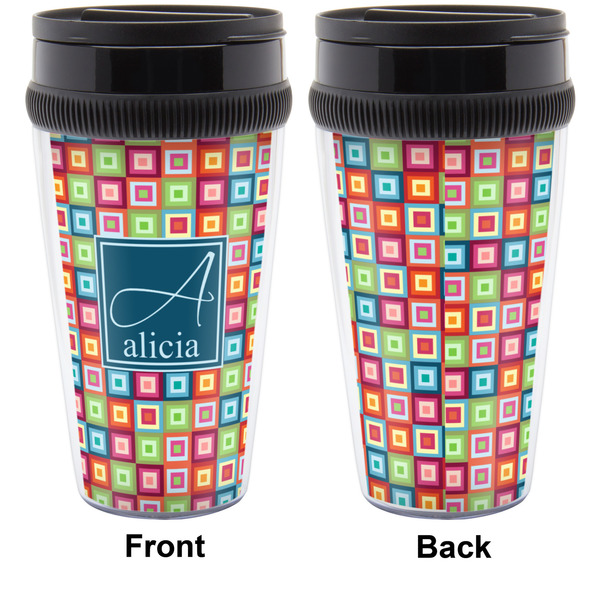 Retro Squares Travel Mug Approval (Personalized)