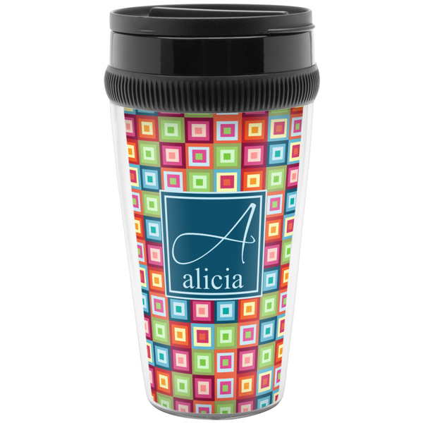 Custom Retro Squares Acrylic Travel Mug without Handle (Personalized)