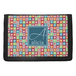 Retro Squares Trifold Wallet (Personalized)