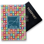Retro Squares Vinyl Passport Holder (Personalized)