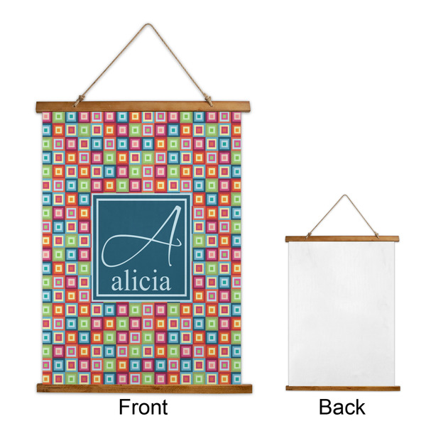 Retro Squares Wall Hanging Tapestry - Portrait - APPROVAL