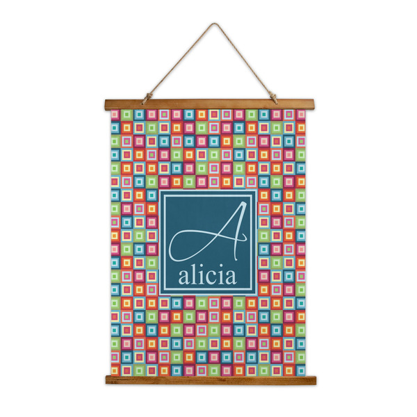 Custom Retro Squares Wall Hanging Tapestry (Personalized)