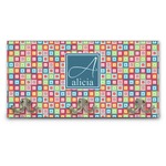 Retro Squares Wall Mounted Coat Rack (Personalized)