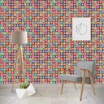 Retro Squares Wallpaper & Surface Covering (Water Activated - Removable)