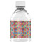 Retro Squares Water Bottle Label - Back View