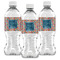 Retro Squares Water Bottle Labels - Front View