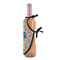 Retro Squares Wine Bottle Apron - DETAIL WITH CLIP ON NECK