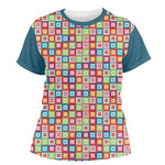 Retro Squares Women's Crew T-Shirt - Medium