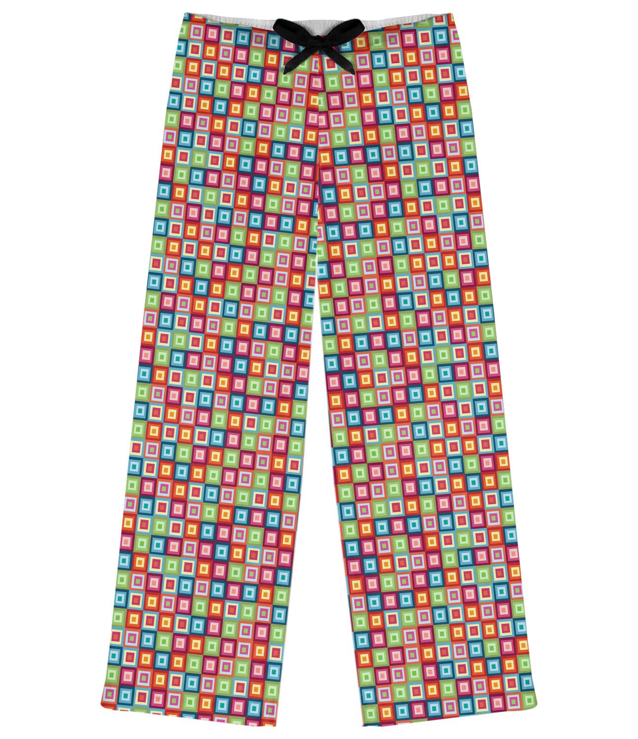 Custom Retro Squares Womens Pajama Pants | YouCustomizeIt