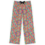 Retro Squares Womens Pajama Pants - XS