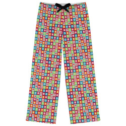 Retro Squares Womens Pajama Pants (Personalized)
