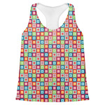 Retro Squares Womens Racerback Tank Top - X Small