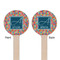 Retro Squares Wooden 6" Stir Stick - Round - Double Sided - Front & Back