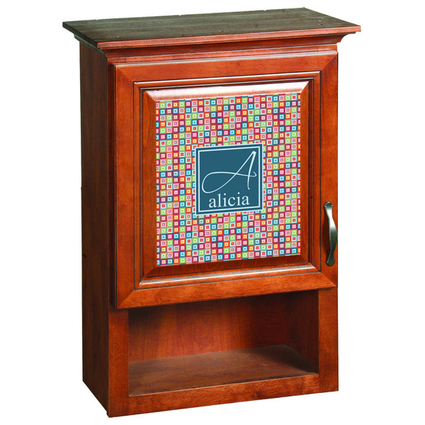 Retro Squares Wooden Cabinet Decal (Medium)
