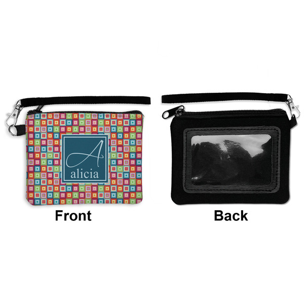 Retro Squares Wristlet ID Cases - Front & Back
