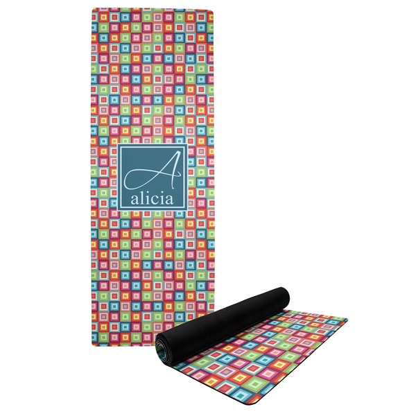 Custom Retro Squares Yoga Mat (Personalized)