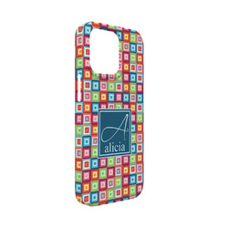 Retro Squares iPhone Case - Plastic - iPhone 13 Mini (Personalized)
