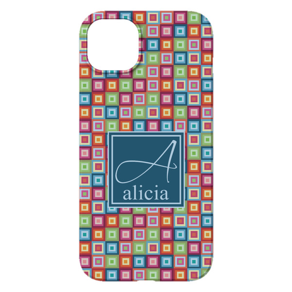 Retro Squares iPhone 14 Plus Case - Back