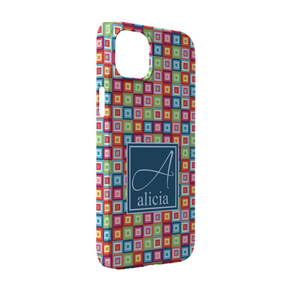 Custom Retro Squares iPhone Case - Plastic - iPhone 14 Pro (Personalized)